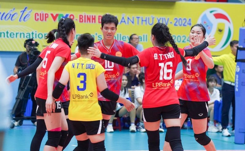 LPB Ninh Binh will meet Vietinbank in the opening match of the 2025 National Volleyball Championship. Photo: VFV