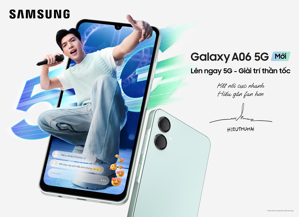 Điện thoại Samsung Galaxy A06 5G. Ảnh: DN cung cấp