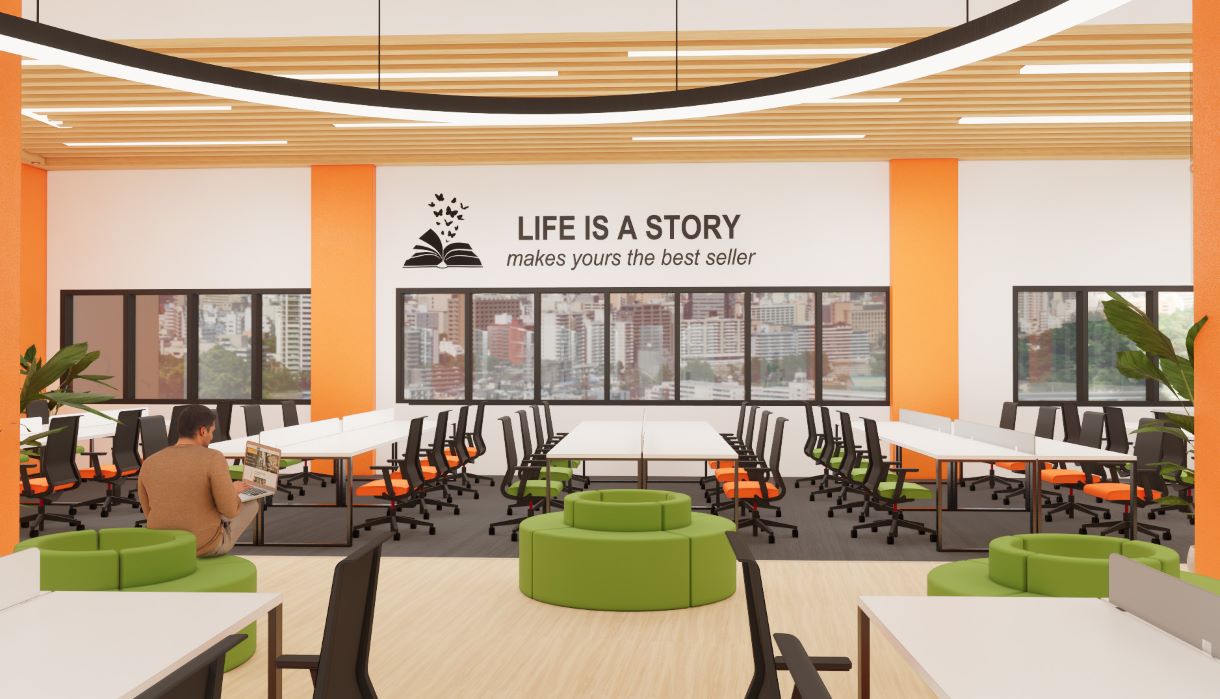 Phoi canh thu vien Truong DH Khoa hoc Suc khoe.