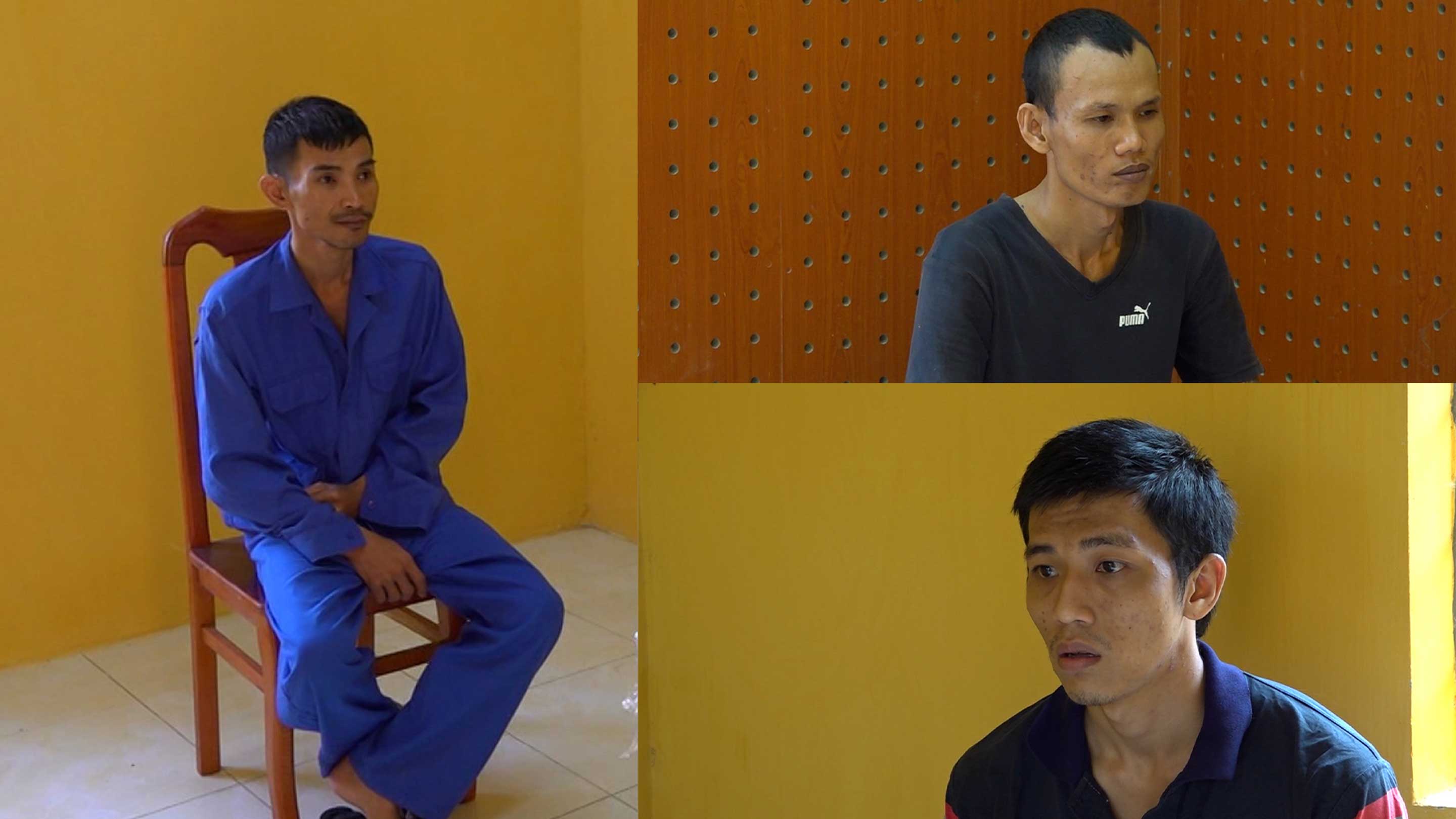 The group of subjects urgently arrested for illegal detention. Photo: Provided by the police