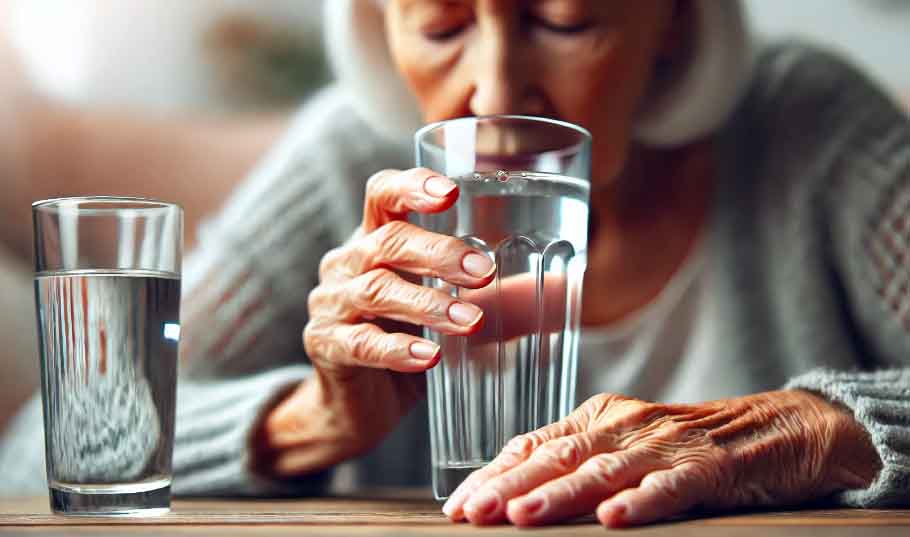 Elderly people should pay attention to some things when drinking water. Photo AI