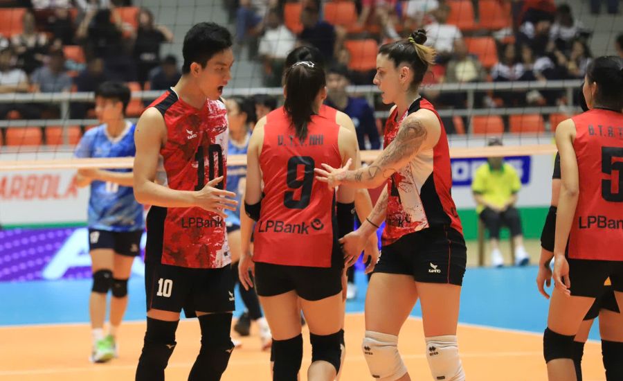 LPB Ninh Binh won the opening match of the 2025 National Volleyball Championship. Photo: Nguyen Vu