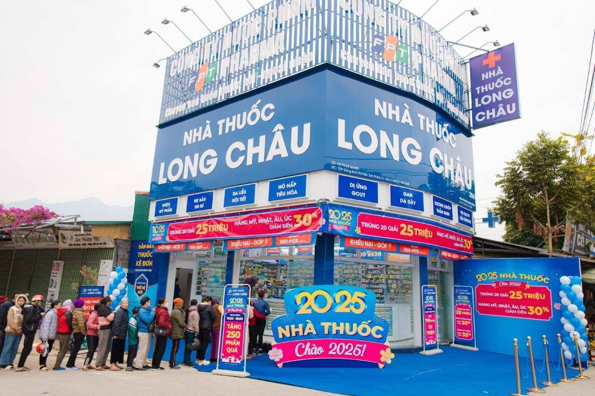 Nha thuoc Long Chau thu 2025 tai huyen Van Chan, tinh Yen Bai. Anh: Long Chau