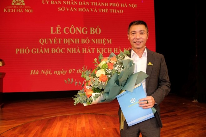 NSND Cong Ly thoi diem duoc bo nhiem Pho giam doc Nha hat Kich Ha Noi. Anh: Nha hat Kich Ha Noi