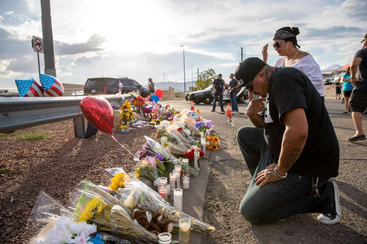 Commemorating victims of a shooting in El Paso, Texas, on August 4, 2019. Photo: Xinhua