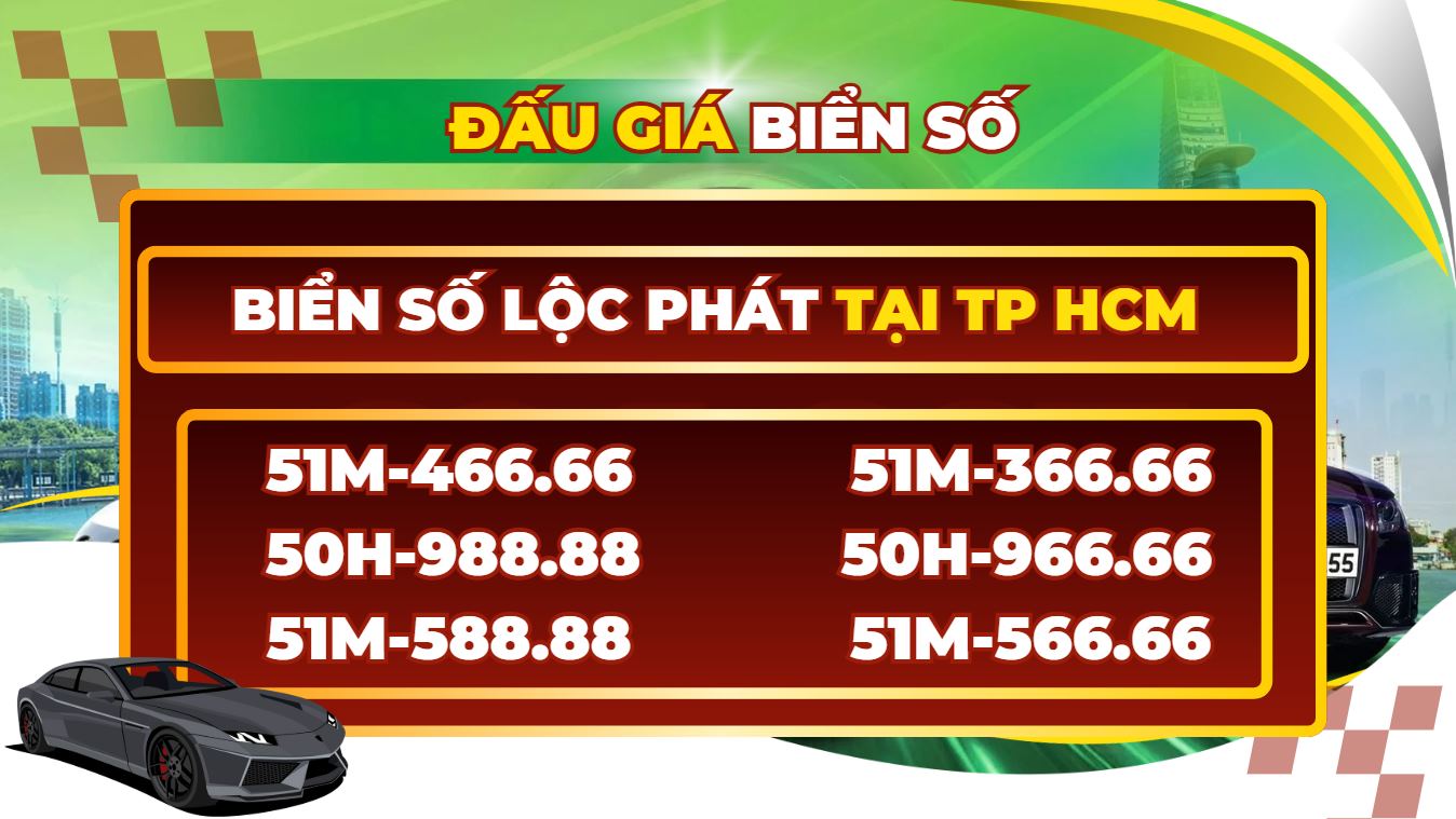 Many beautiful luxury car license plates in Ho Chi Minh City have been auctioned