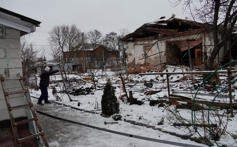 Homes were damaged after Ukraine's attack on Russia's Lgov, Kursk, on January 16, 2025. Photo: Xinhua