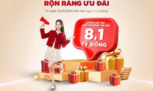 Agribank tri ân khách hàng với hơn 13.700 phần quà hấp dẫn. Ảnh: Agribank