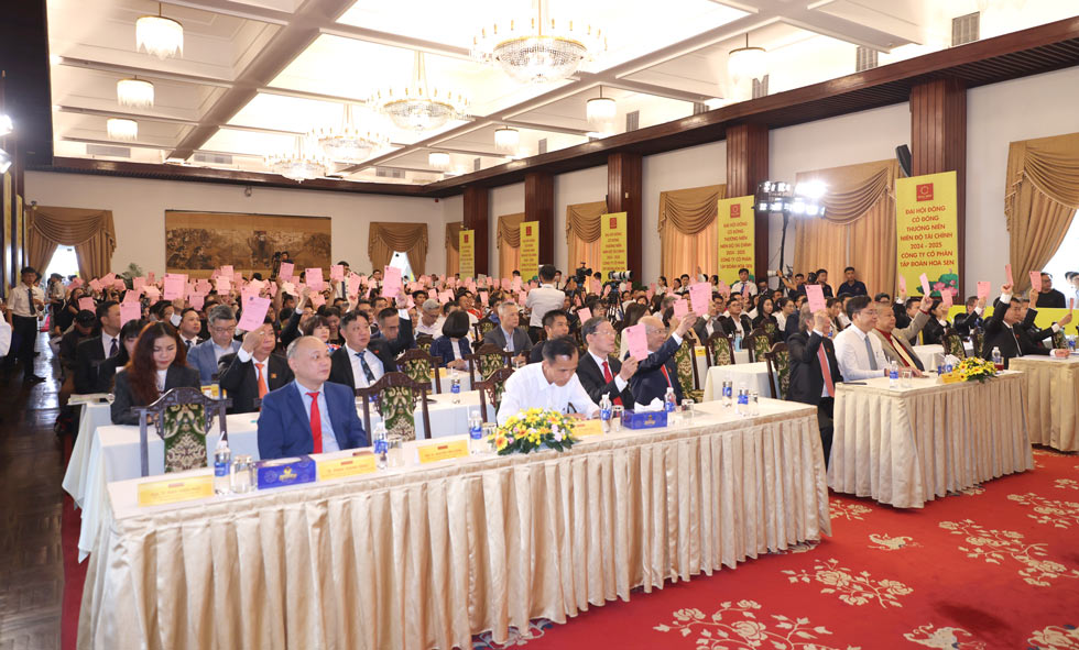 Hoa Sen Group Joint Stock Company (HOSE: HSG) held the 2024 - 2025 Annual General Meeting of Shareholders. Photo: Provided by the enterprise