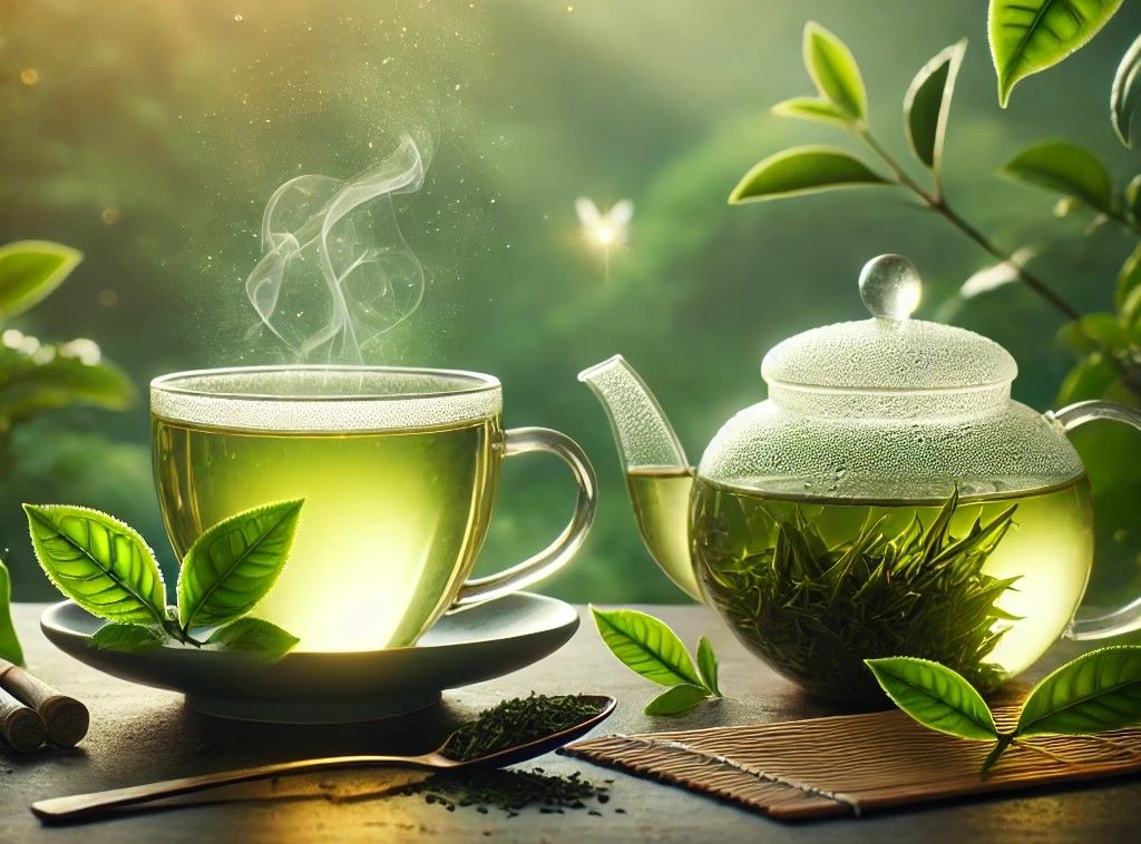 Drinking green tea helps purify the liver. Photo: AI