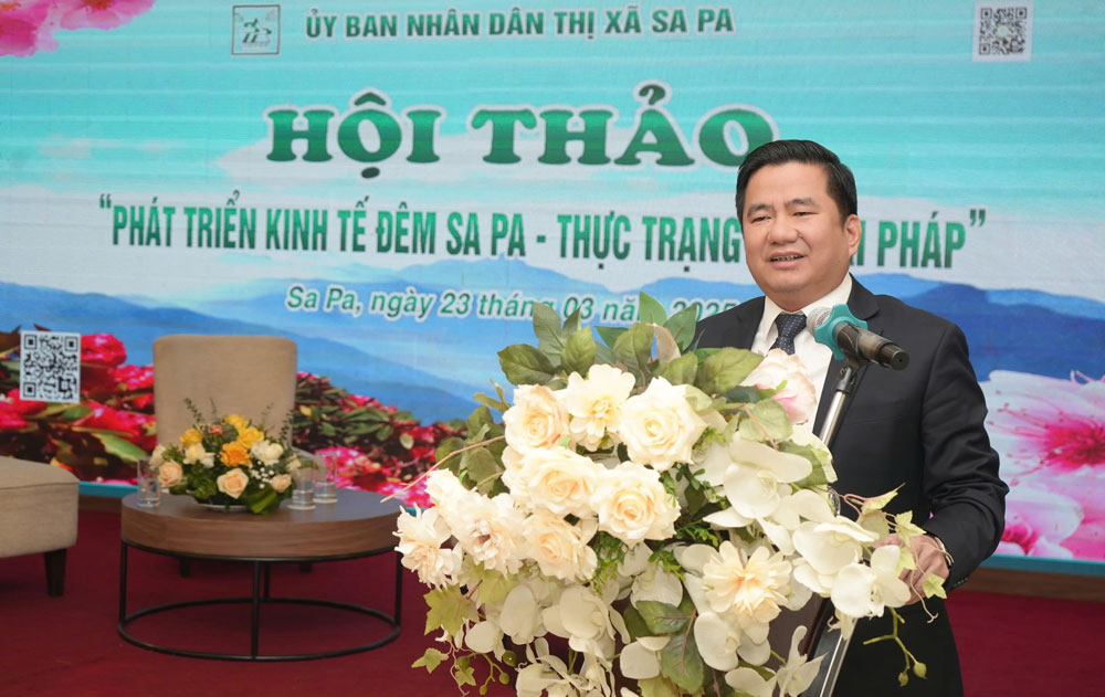 Chu tich UBND thi xa Sa Pa To Ngoc Lien. Anh: Tuan Nguyen