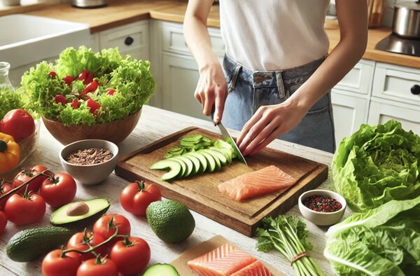 Suggested lunch menu for weight loss. Photo: AI