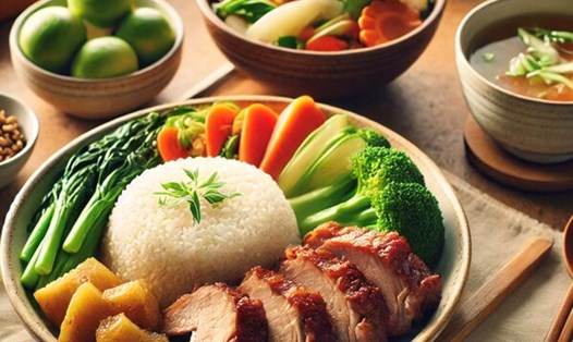 Công thức nấu cơm cữ ngon, đủ dinh dưỡng. Ảnh: AI