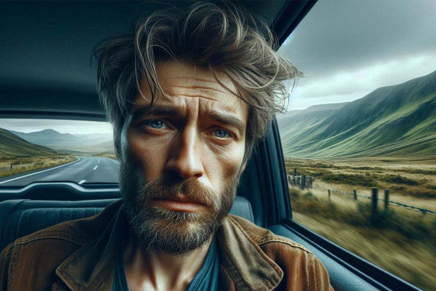 Long-term exposure to sunlight while driving will significantly affect your vision. Photo - AI: Huu Vu