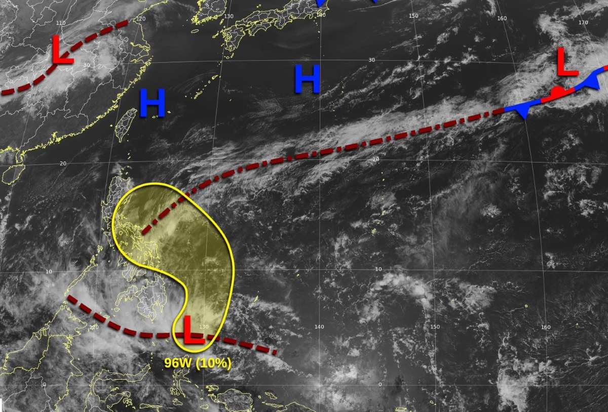 The low pressure appeared in southeastern Mindanao, Philippines on March 23, 2025. Photo: US Joint Typhoon Warning Center