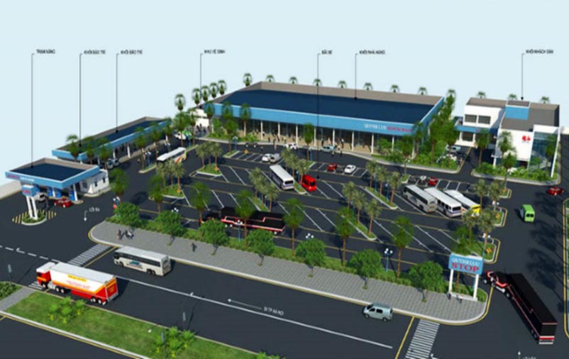 Perspective of the rest stop on the expressway in Cam Hung commune, Cam Xuyen district, Ha Tinh province. Photo: Duc Van.