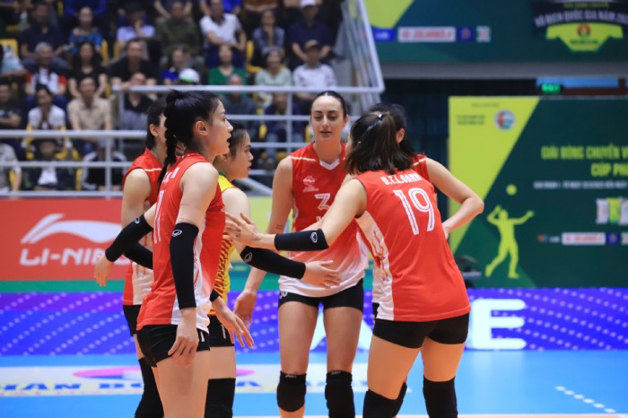 The Information Corps will meet Vietinbank at the 2025 National Volleyball Championship. Photo: Nguyen Vu