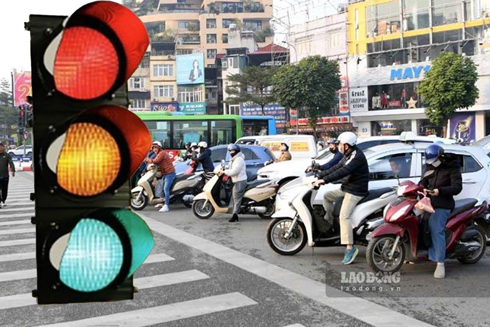 Will or will not be fined if there is a flashing yellow light