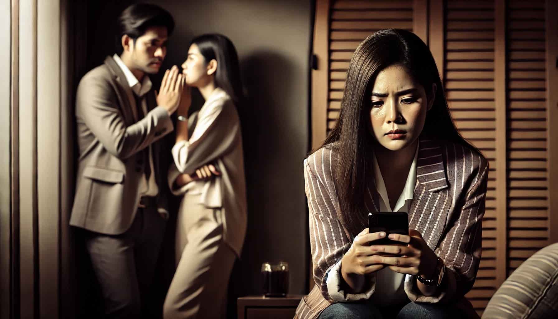 Having a peaceful marriage, Phuong Anh suddenly became an "adulterate" in the eyes of her husband, just because of the malicious embroidery of his younger sister. Photo: AI