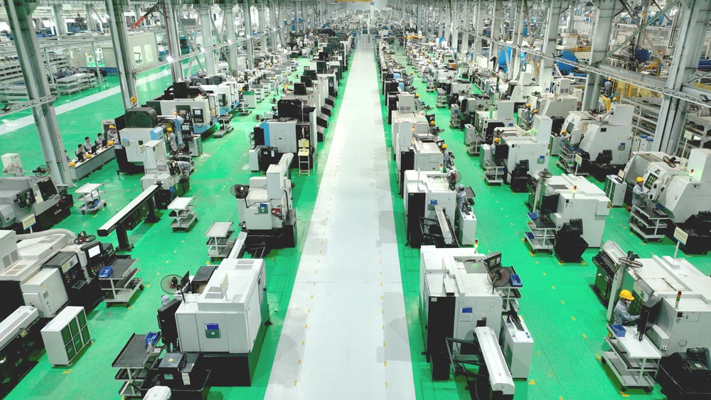 May moc thiet bi duoc dau tu cong nghe hien dai, dap ung yeu cau san xuat, gia cong co khi che tao. Anh: Thaco Industries