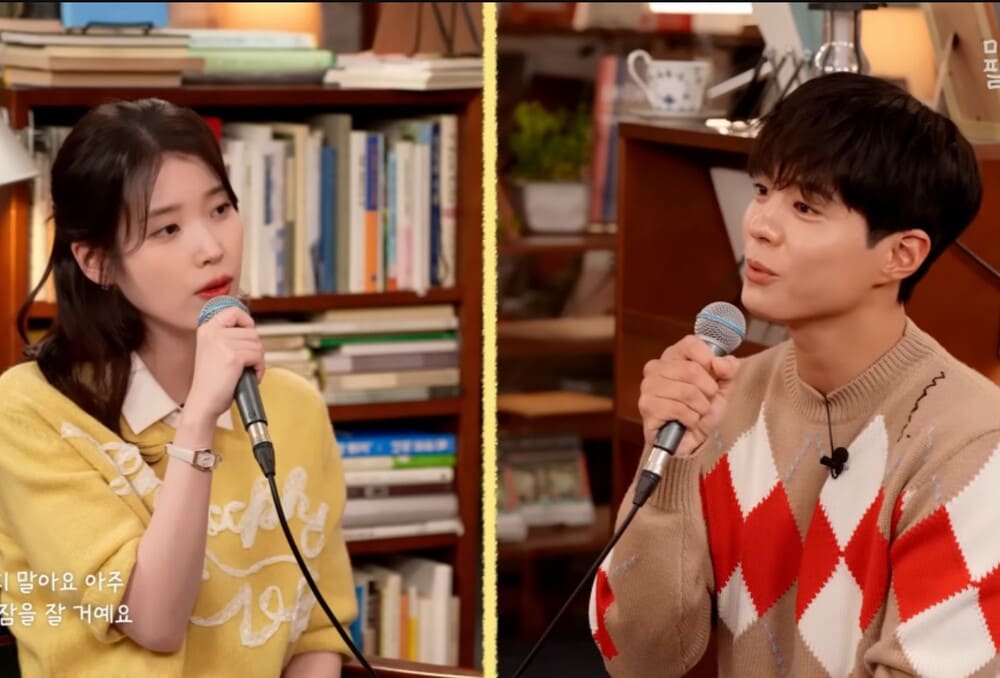 IU and Park Bo Gum attracted attention when singing a duet together. Photo cut from the program IUs Mini Palette