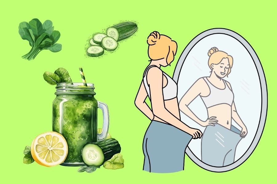 Green vegetable juice recipe to help lose weight quickly