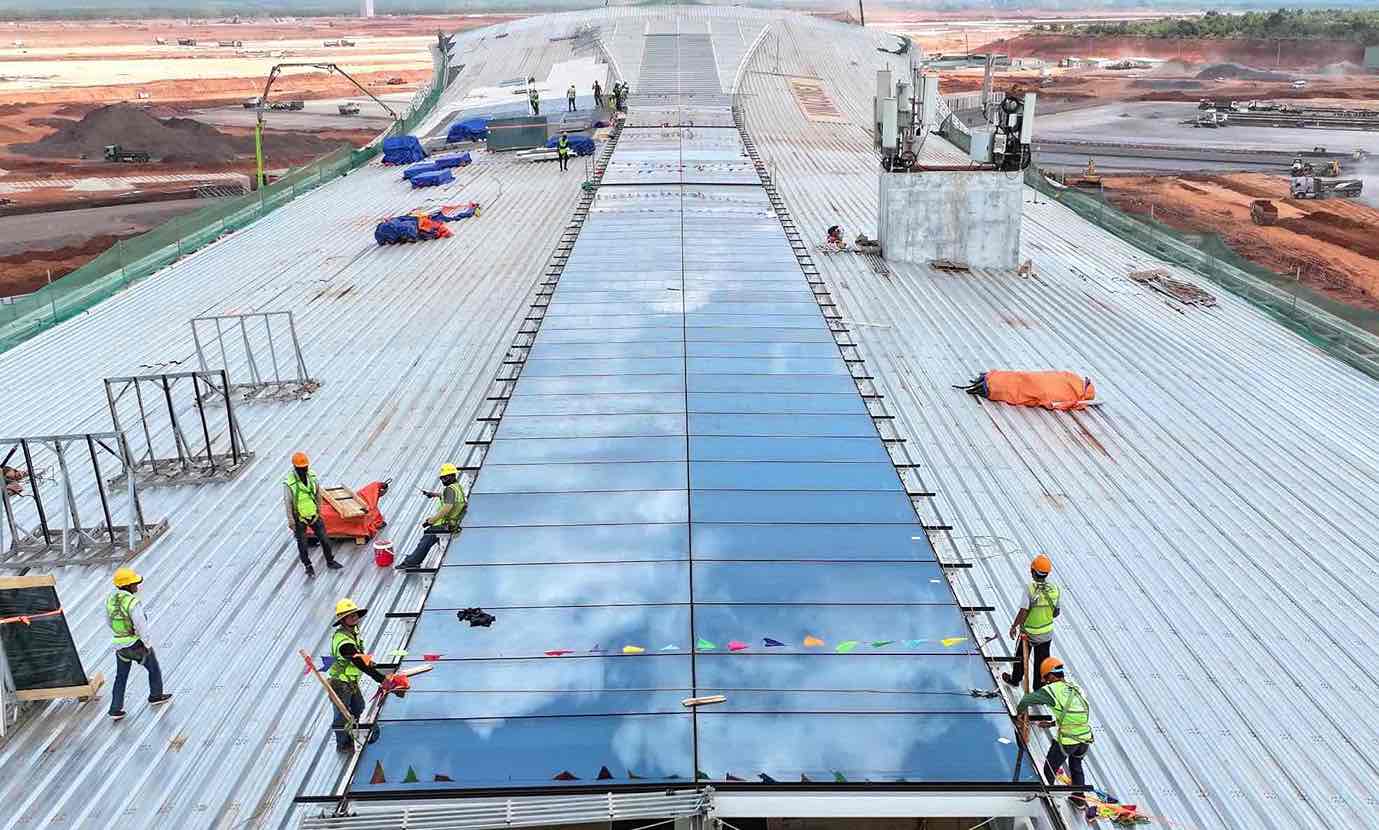 Construction of package 5.10 of Long Thanh airport passenger terminal in Dong Nai. Photo: HAC