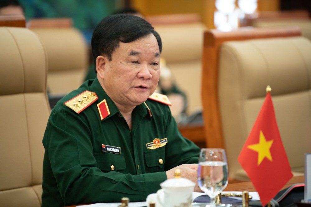Senior General Hoang Xuan Chien emphasized that Vietnam adheres to the "four no's" defense policy. Photo: Tran Vuong