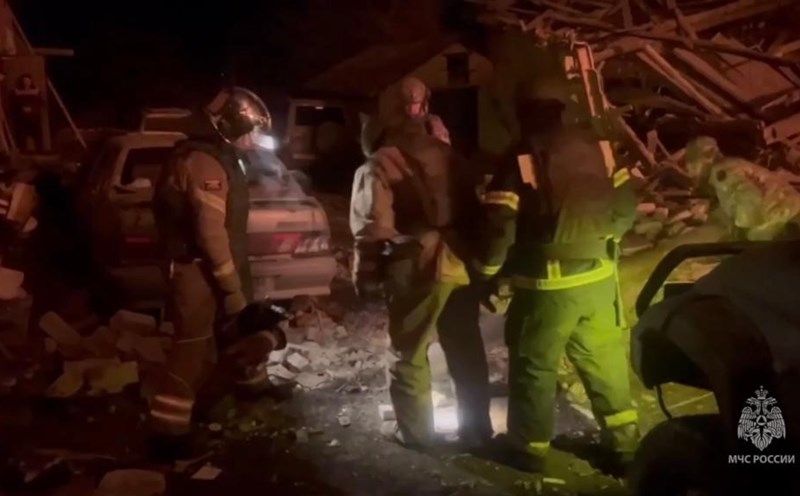 Scene of a Ukrainian attack on Kursk Oblast, Russia, where the Urengoy-Pomary-Uzhgorod gas pipeline is located. Photo: Xinhua/Russian Ministry of Emergency Situations