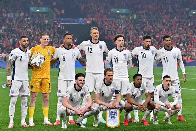 England face Ukraine in the 2026 World Cup qualifiers. Photo: AFP