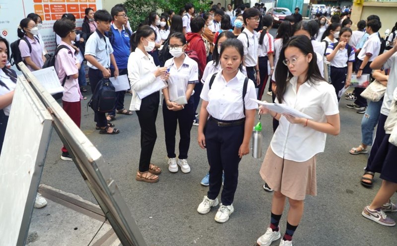 Candidates taking the entrance exam to the University of Science and Technology in 2024. Photo: Chan Phuc