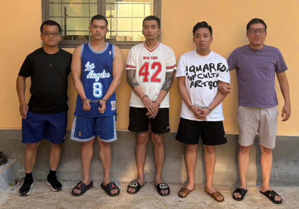 Các nghi phạm trong vụ cướp 2 triệu USD ở Tây Ninh bị bắt giữ. Ảnh: Cơ quan công an cung cấp
