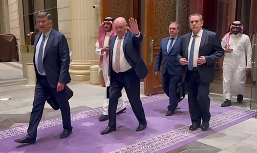 Phái đoàn Nga tham gia đàm phán với Mỹ tại Riyadh, Saudi Arabia, ngày 24.3.2025. Ảnh: Bộ Ngoại giao Nga