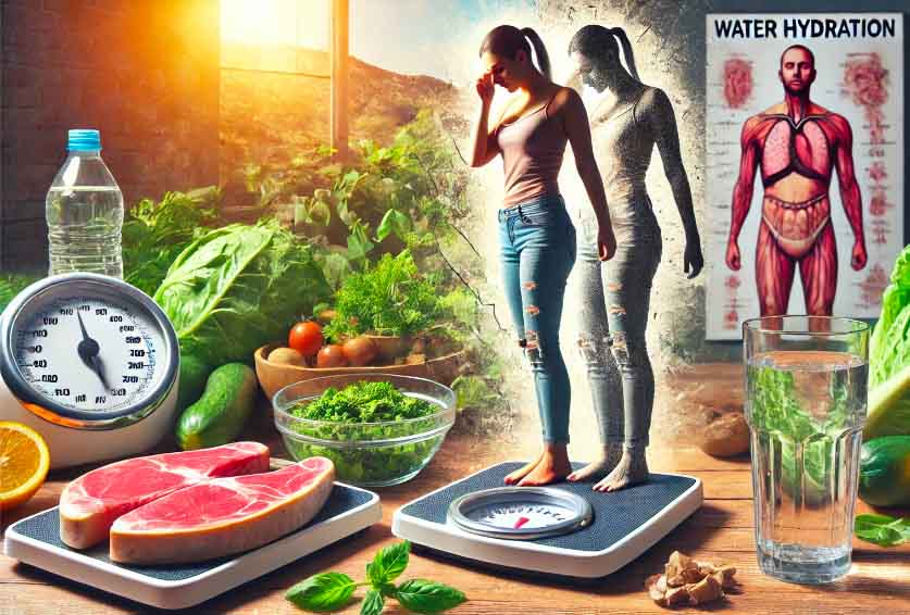 Some weight loss diets can cause dehydration. Photo AI