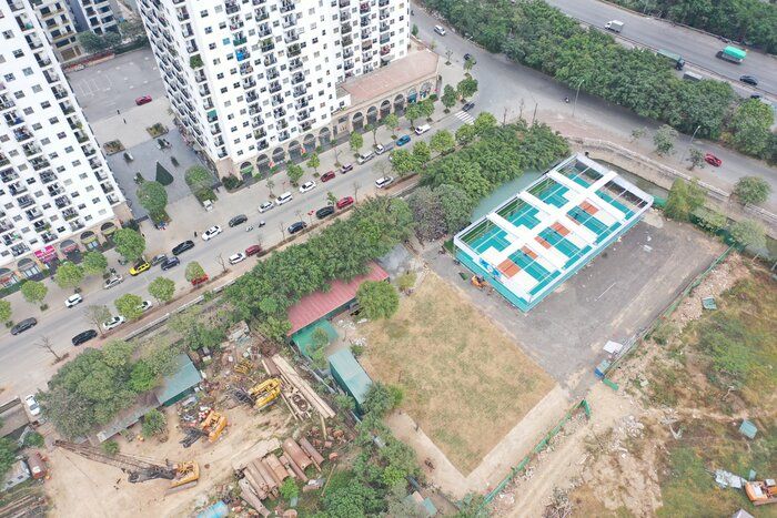 Công trình sân pickleball xây dựng trên phần diện tích đất công rộng hơn 2.600m2. Ảnh: PV
