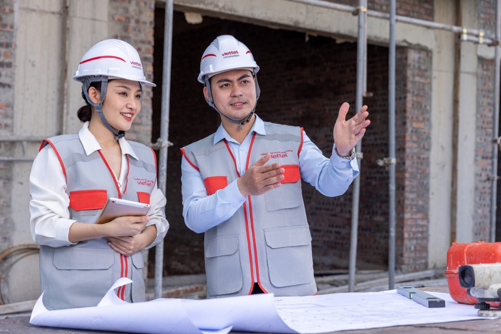 Workers at Viettel Construction Joint Stock Corporation. Photo: VIETTEL CONSTRUCTION