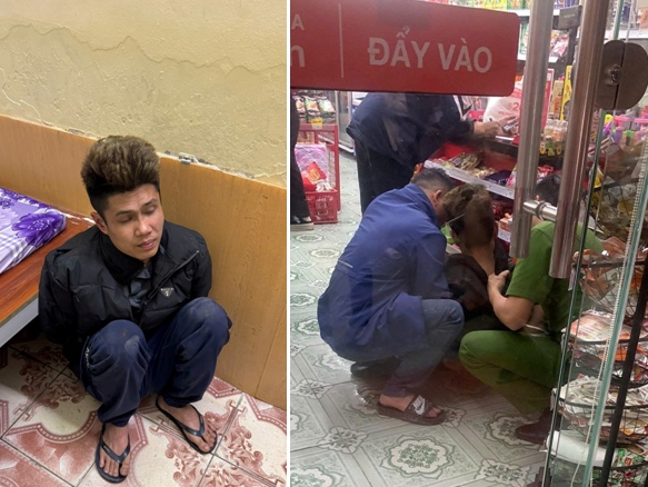 Công an xã Tân Minh bắt giữ đối tượng Ngô Văn Quang. Ảnh: Công an TP Hải Phòng