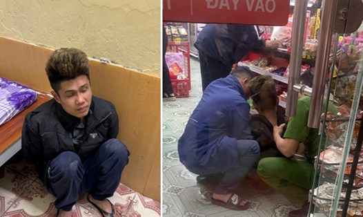 Công an xã Tân Minh bắt giữ đối tượng Ngô Văn Quang. Ảnh: Công an TP Hải Phòng
