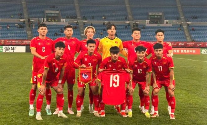 U22 Vietnam will meet U22 China in the final match of the CFA Team China tournament. Photo: VFF