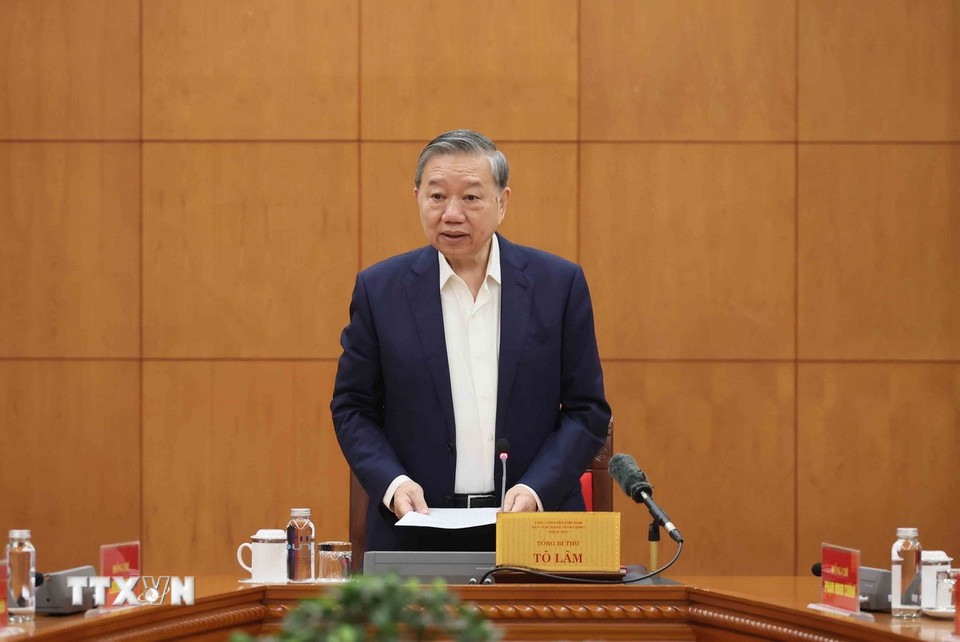 General Secretary To Lam chaired the 4th meeting of the 14th National Party Congress's Personnel Subcommittee. Photo: VNA