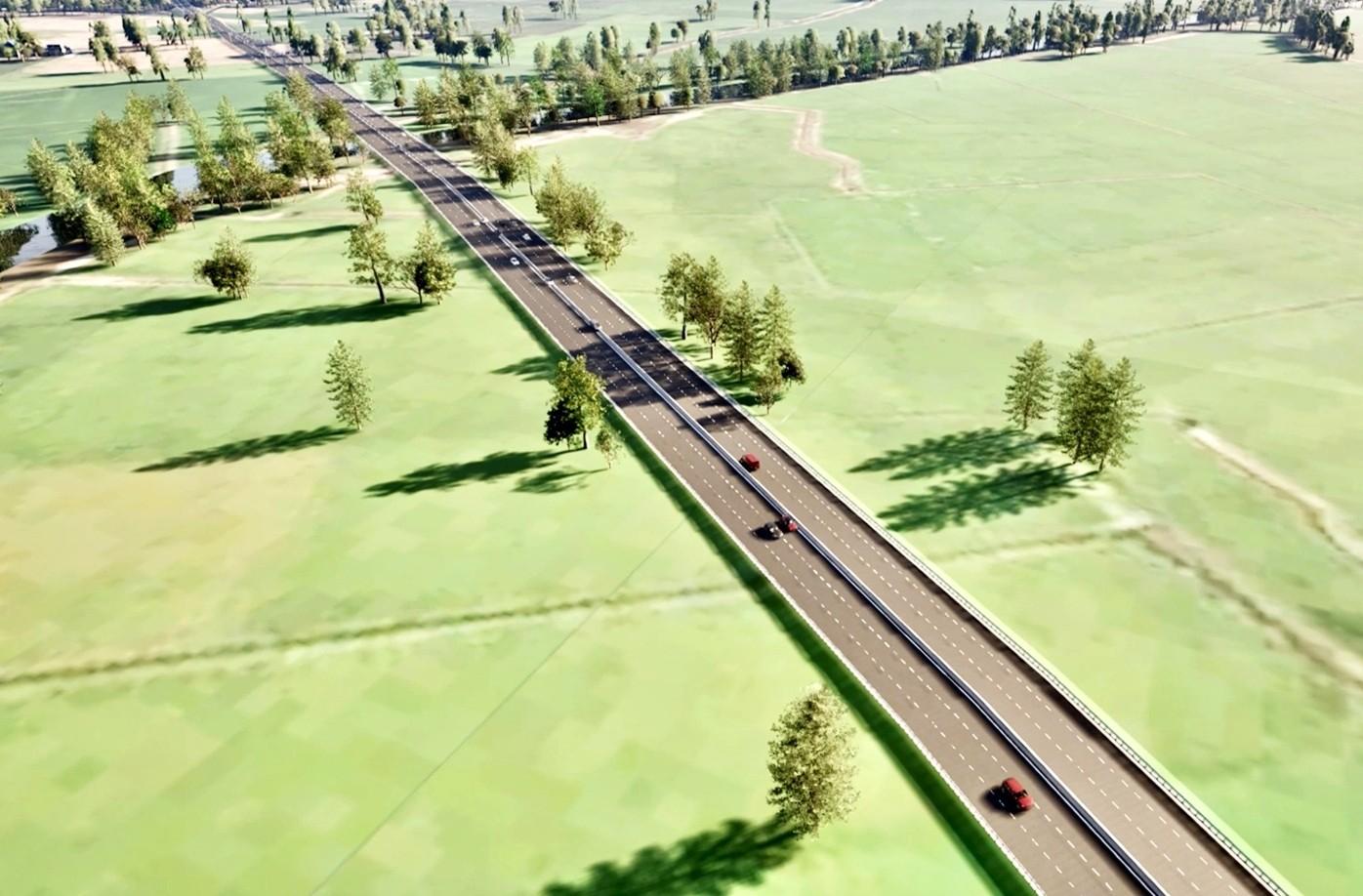 Perspective of Ho Chi Minh City - Moc Bai Expressway. Photo: Ho Chi Minh City Traffic Department