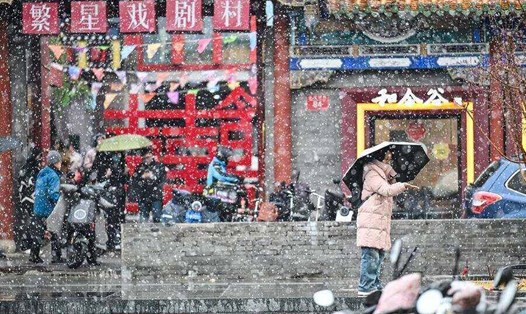Dự báo không khí lạnh mạnh sẽ ảnh hưởng tới Trung Quốc, với nhiều nơi nhiệt độ giảm sâu tới hơn 20 độ C. Ảnh: Xinhua