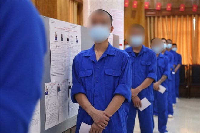 The person being detained or temporarily detained at Detention Center No. 1 of Hanoi Police. Illustrative photo: Viet Dung
