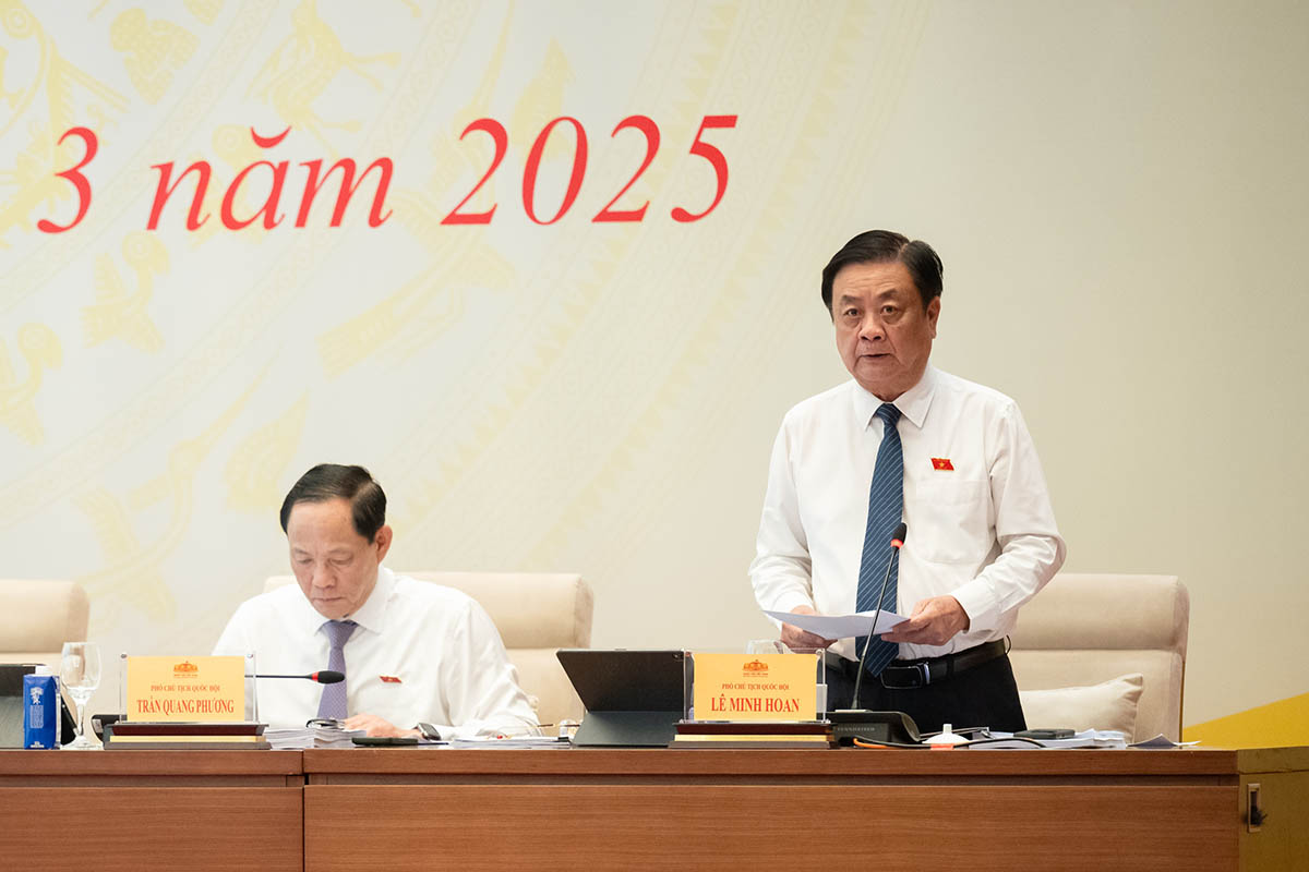 Vice Chairman of the National Assembly Le Minh Hoan said that the advertising of vegetable candy is a testament to the self-control mechanism of industry associations. Photo: Quochoi.vn.