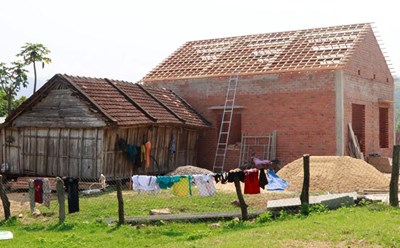 The newly built house of a household in Tay Son district is about to be completed. Photo: Binh Dinh Information Portal