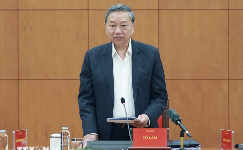 General Secretary To Lam chaired a meeting of the Standing Committee of the Central Steering Committee on preventing and combating corruption, waste and negativity. Photo: VNA