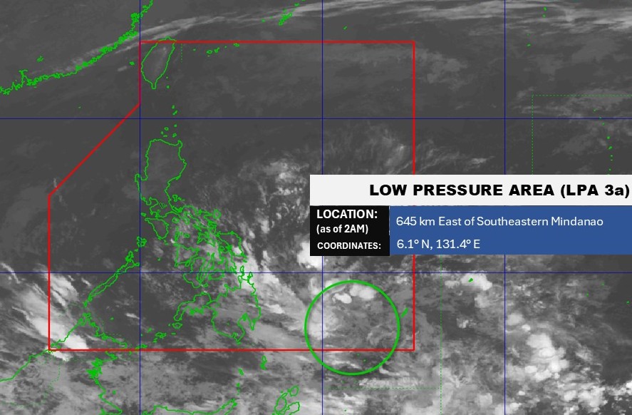 Location of the center of the low pressure in the Philippines at 2:00 a.m. on March 26, 2025. Photo: PAGASA