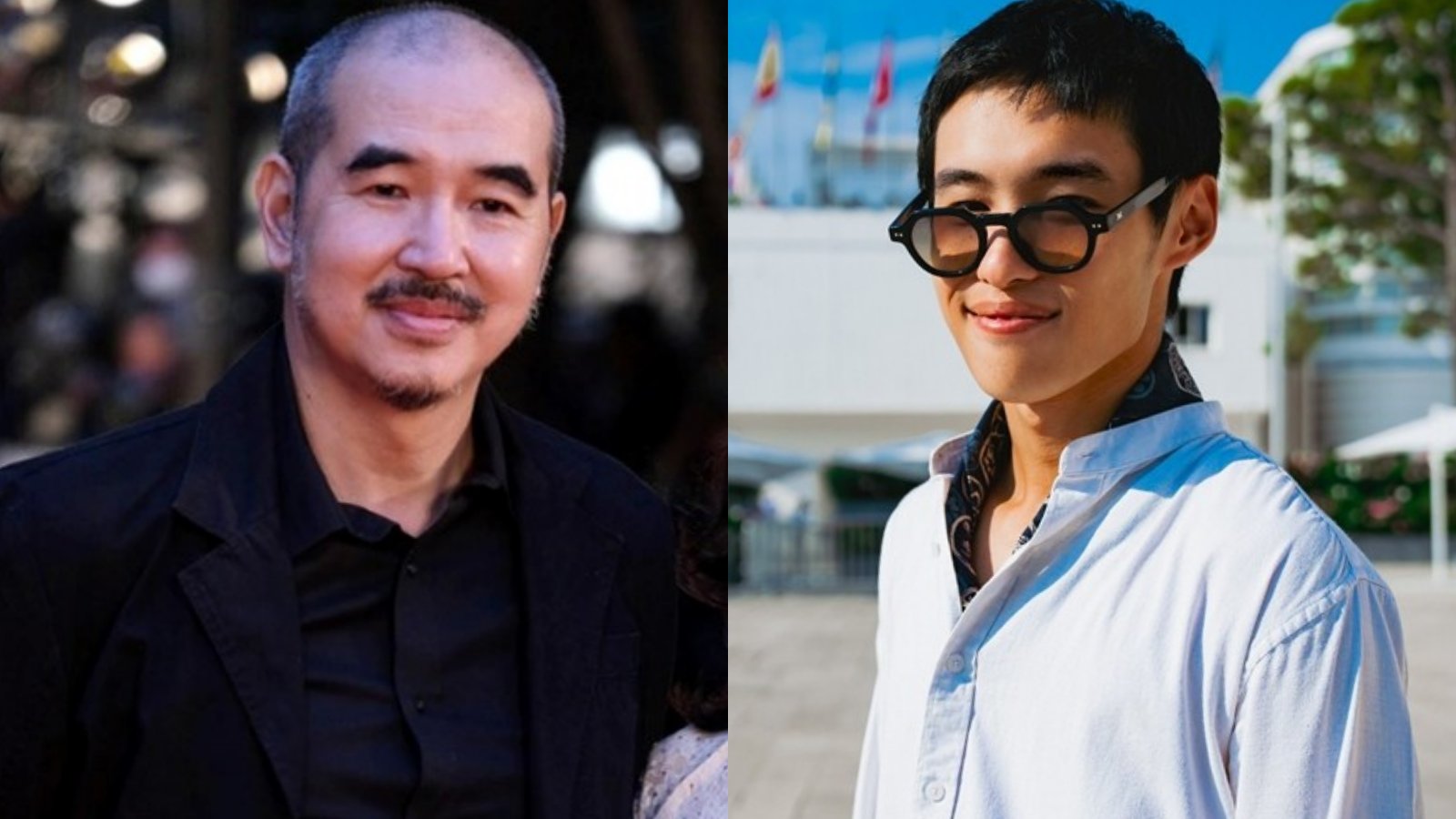 Director Bui Thac Chuyen and her son. Photo: Facebook character