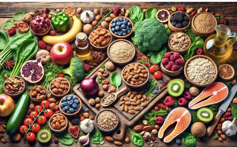 We can add some foods to reduce blood pressure, blood lipids and protect the kidneys. Photo AI