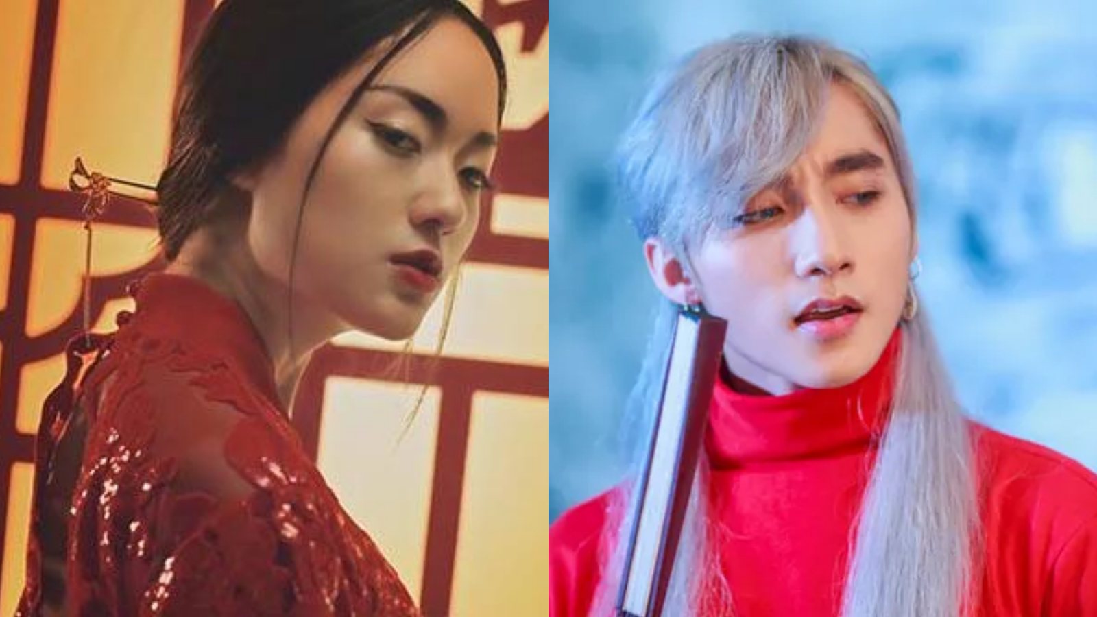 Ho Thu Anh and Son Tung M-TP in the MV "Lac troi". Photo: Cut from video